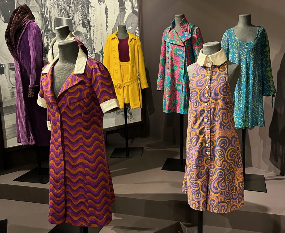 One of the displays at The Biba Story exhibition at the Fashion and Textile Museum