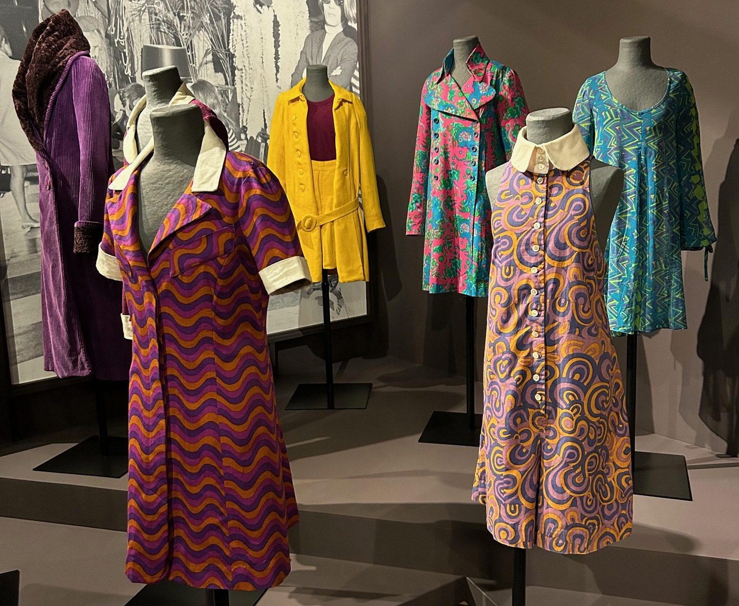 One of the displays at The Biba Story exhibition at the Fashion and Textile Museum
